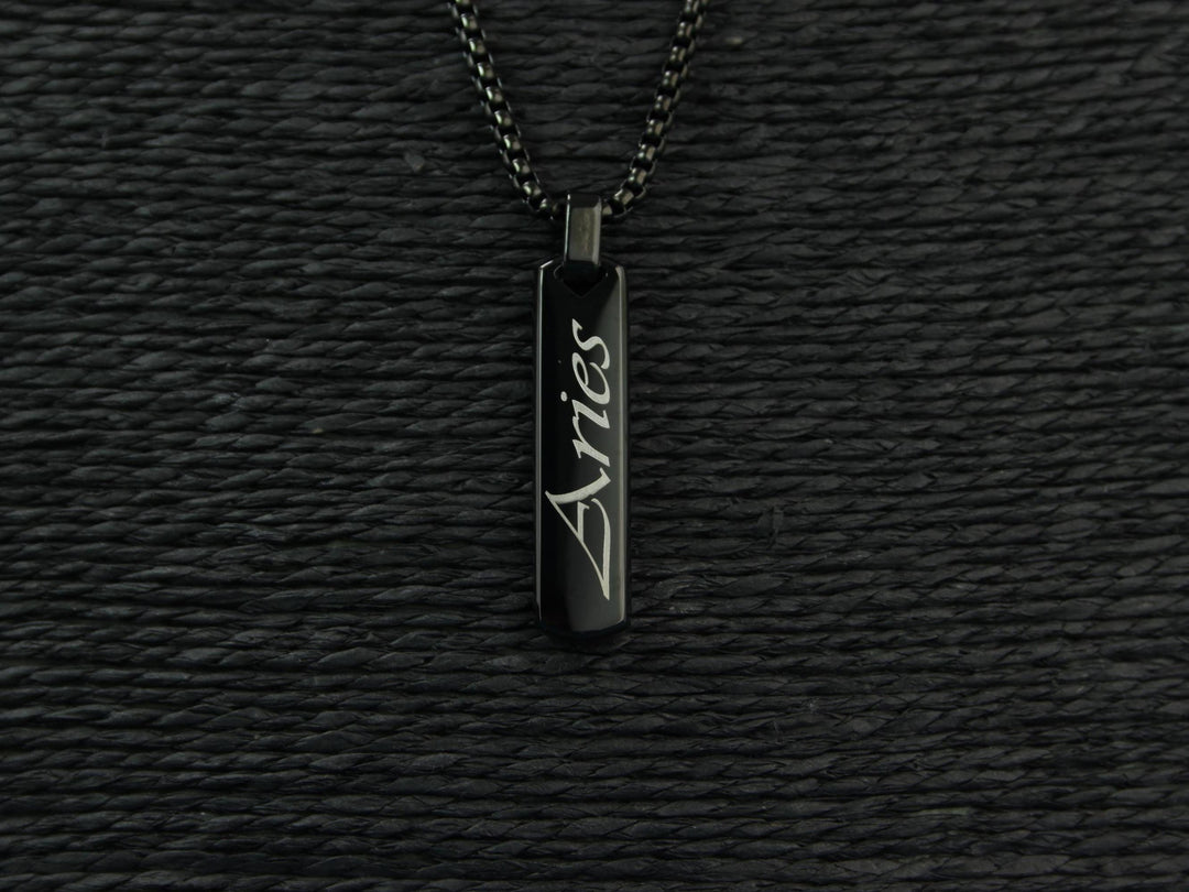 Personalised Zodiac Star Sign Bar Necklace