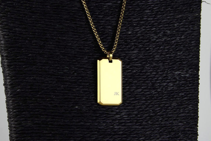 Minimalist Small Initial Bar Necklace