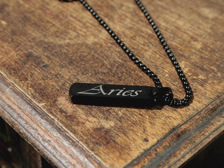 Personalised Zodiac Bar Necklace