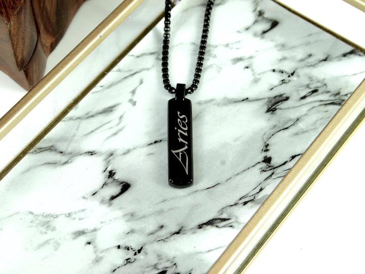 Personalised Zodiac Bar Necklace