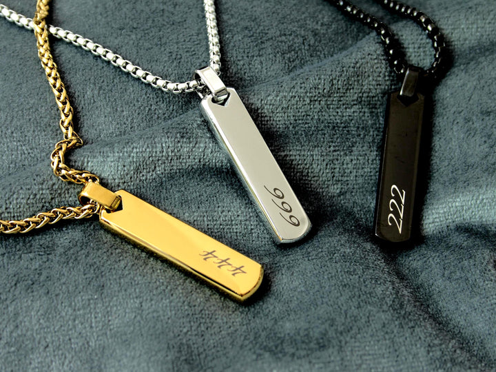 Angel Numbers Bar Necklace