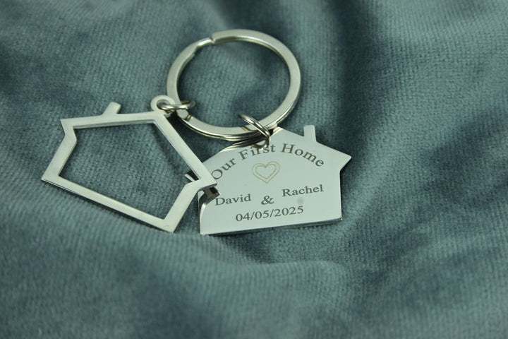 Personalised Double House Keychain