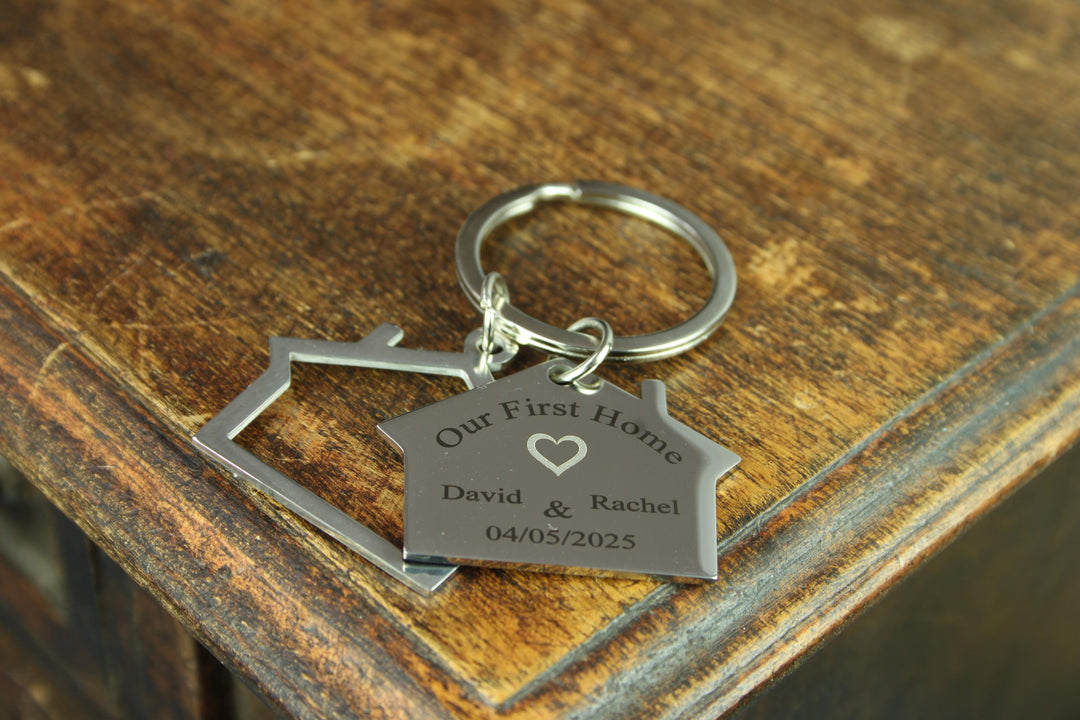 Personalised Double House Keychain