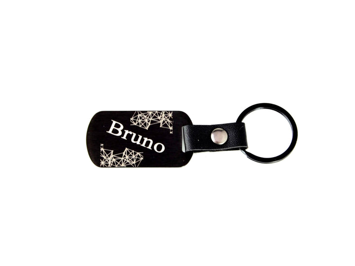 Black Dog Tag Keychain