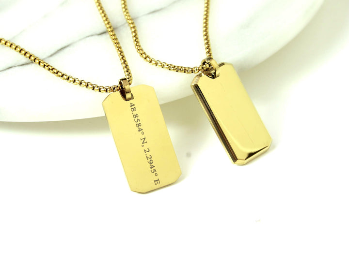 Gold Coordinates Necklace