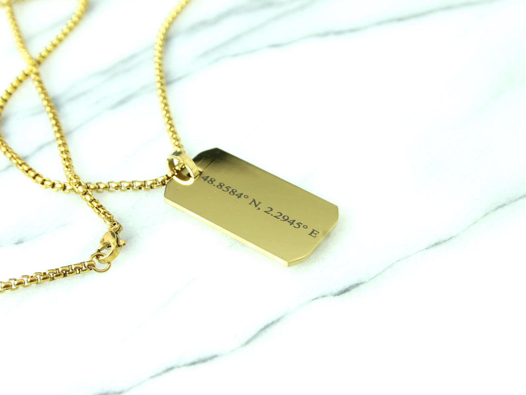 Gold Coordinates Necklace
