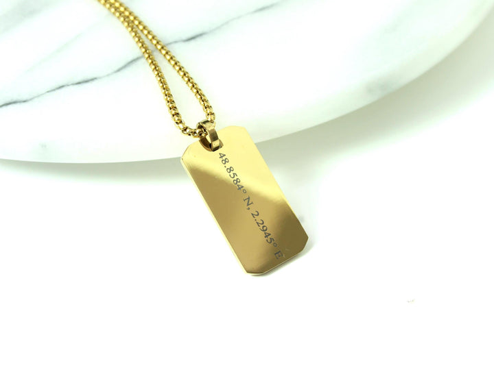 Gold Coordinates Necklace