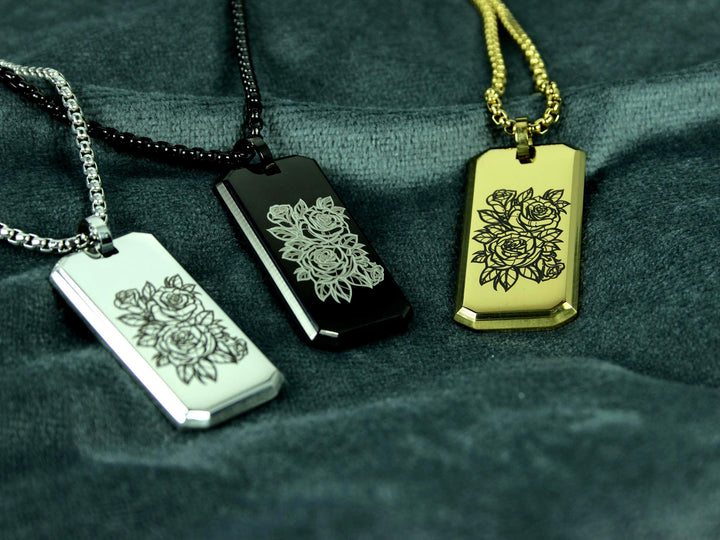 Personalised Jewellery Floral Pendant