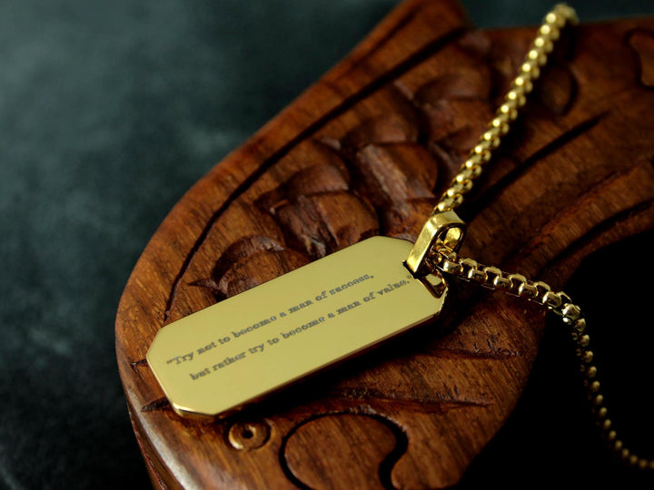 Gold Tyre Tread Necklace, Custom Quote
