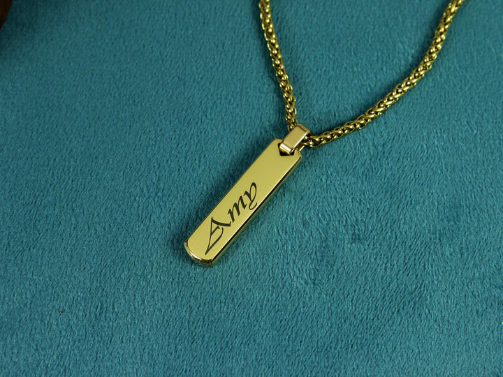 Gold Swirly Name Necklace