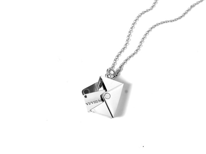 Custom Letter Necklace, Hidden Roman Numerals
