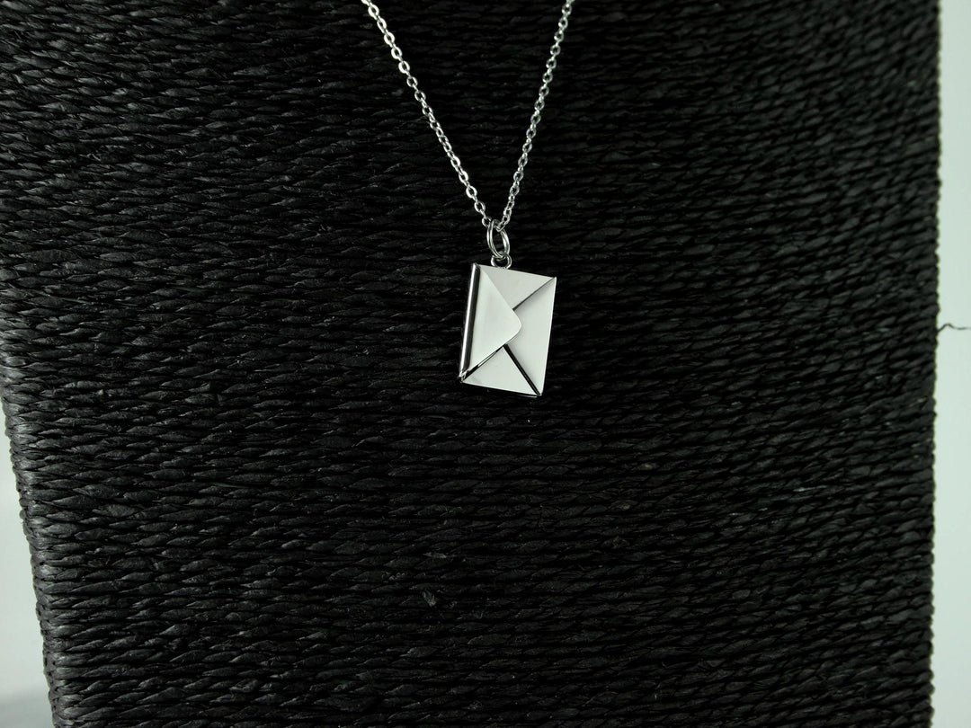 Couples Initials Pendant, Secret Message Necklace