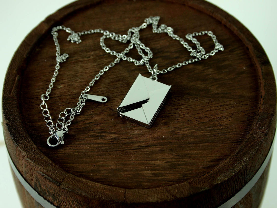 Couples Initials Pendant, Secret Message Necklace