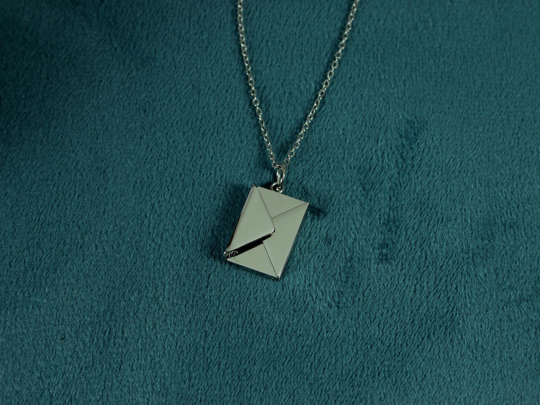 Couples Initials Pendant, Secret Message Necklace