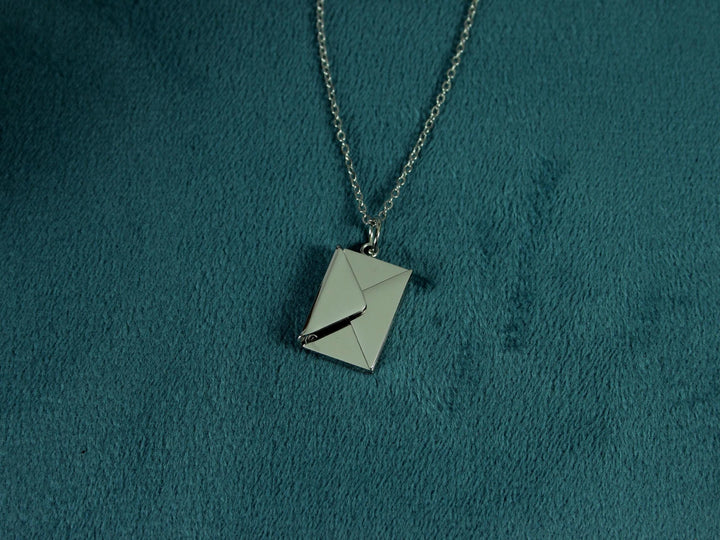 Couples Initials Pendant, Secret Message Necklace