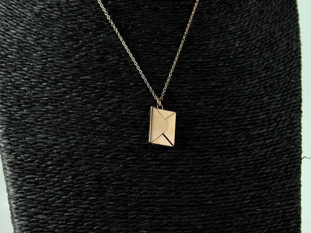 Rose Gold Letter Roman Numerals Engraved Necklace