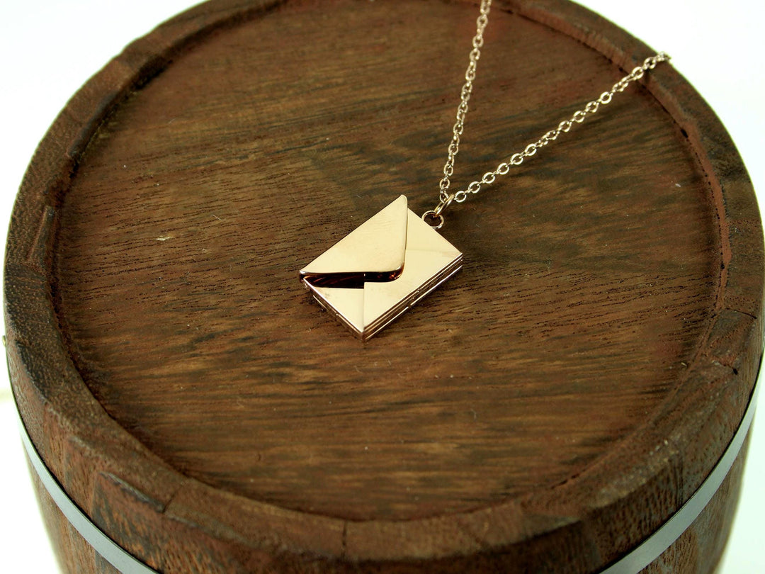 Rose Gold Letter Roman Numerals Engraved Necklace