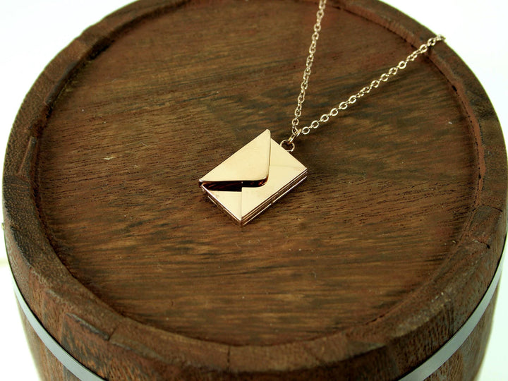 Rose Gold Letter Roman Numerals Engraved Necklace
