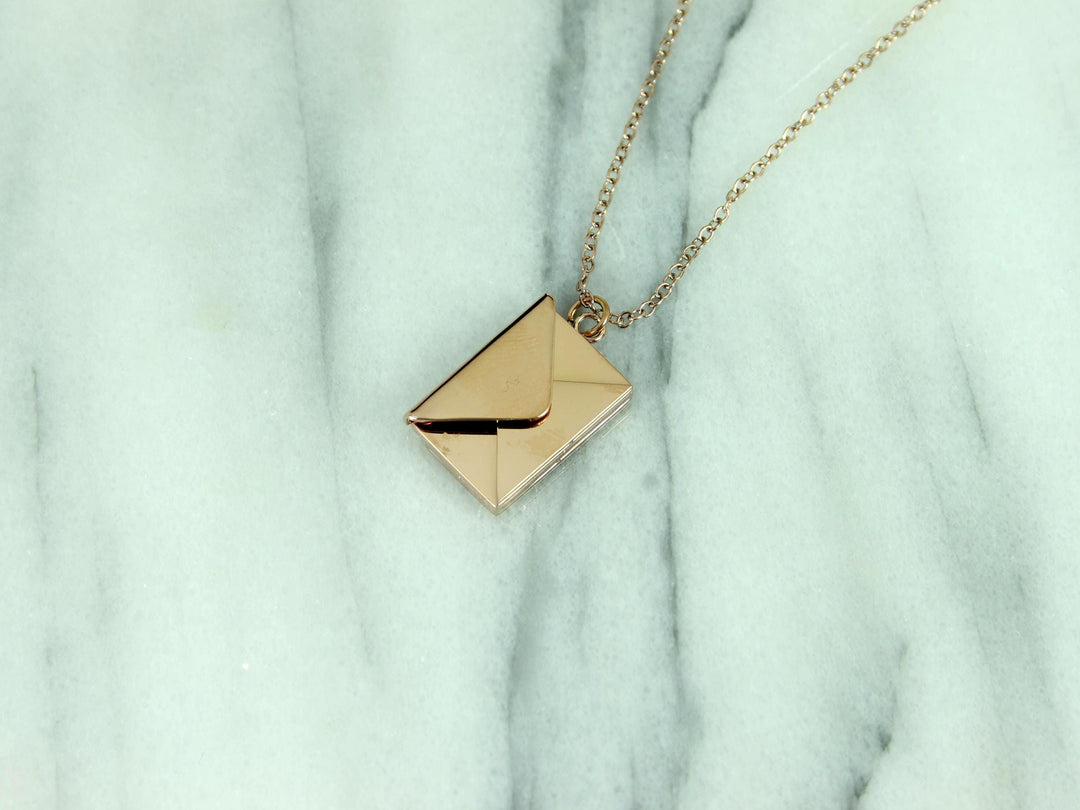 Rose Gold Letter Roman Numerals Engraved Necklace