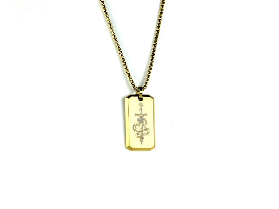 Gold Snake Necklace for Strength