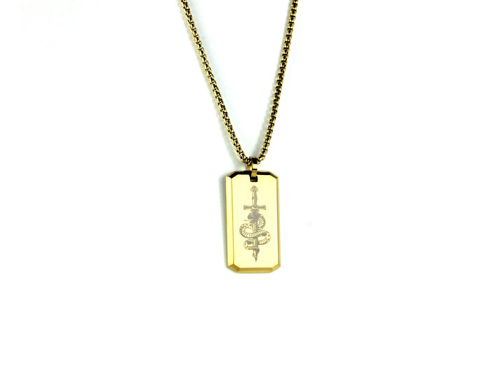 Gold Snake Necklace for Strength