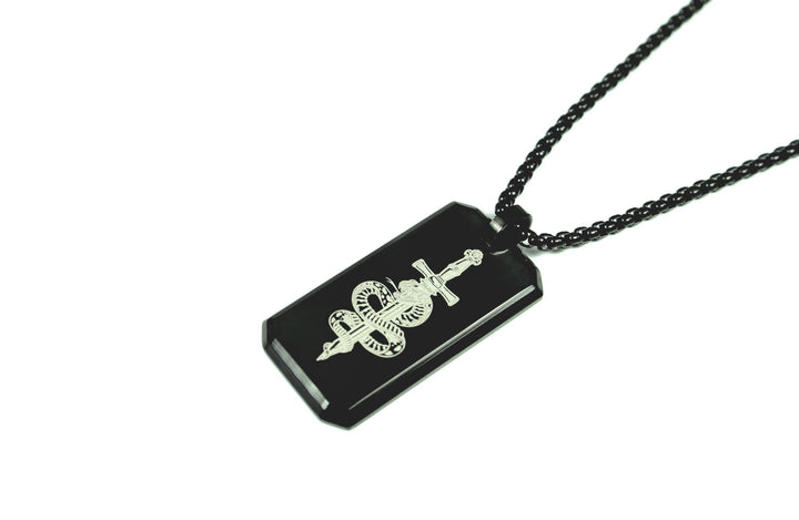 Black Snake Tattoo Design Pendant