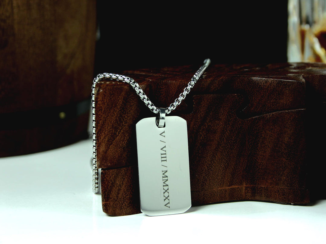 Personalised Roman Numeral Necklace