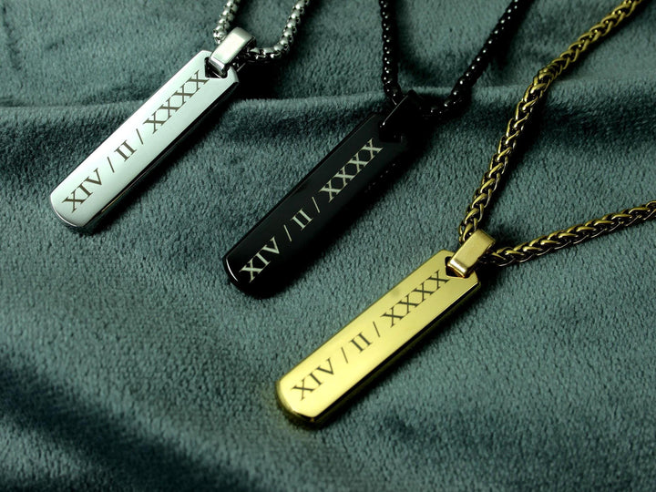 Personalised Roman Numeral Necklace