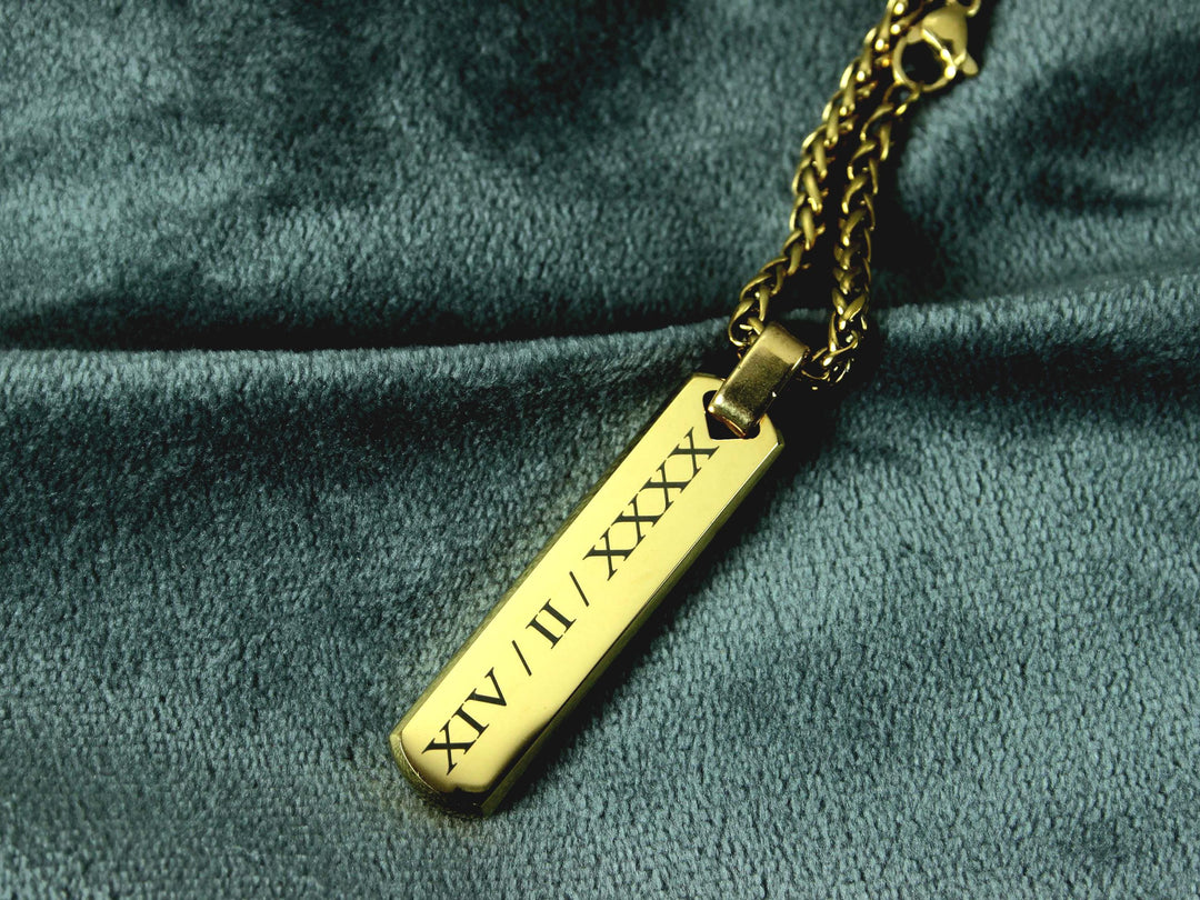 Personalised Roman Numeral Necklace