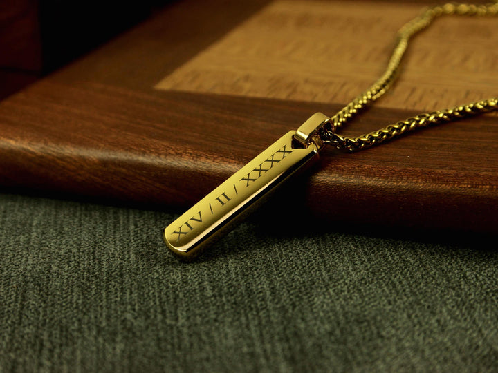 Gold Roman Numerals Necklace