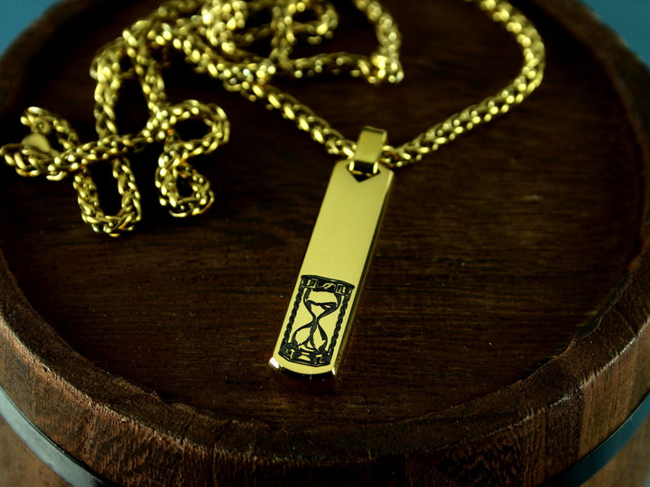 Personalised Bar Pendant, Tattoo Print Design