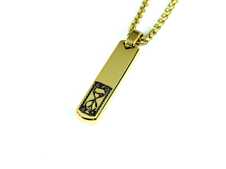 Personalised Bar Pendant, Tattoo Print Design