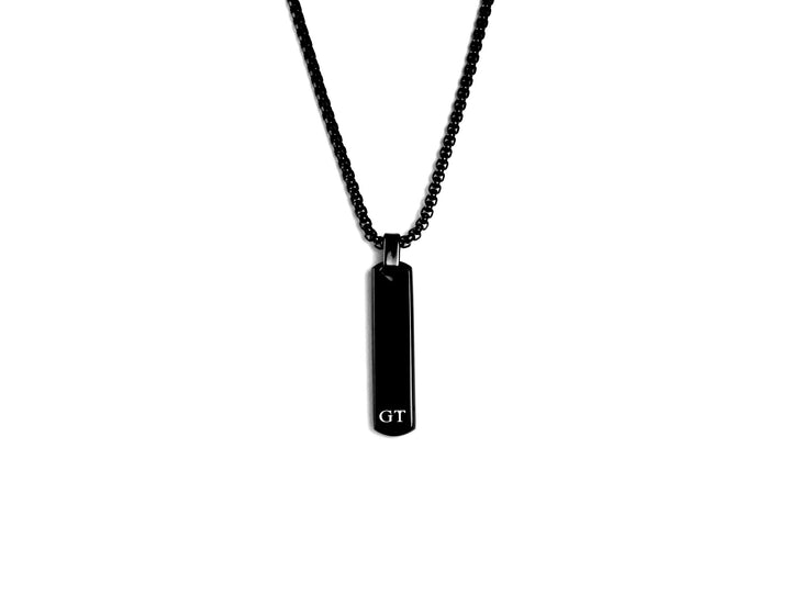 Black Skull Pendant Personalised Name