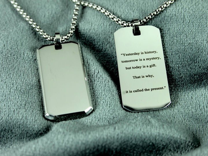 Silver Motivational Quote Necklace