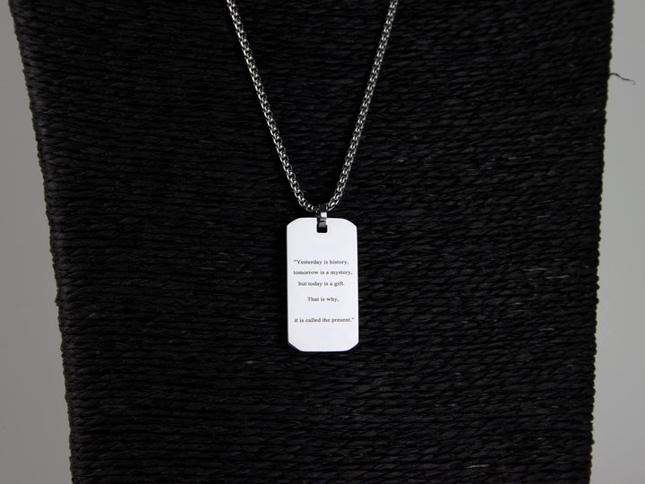 Silver Motivational Quote Necklace