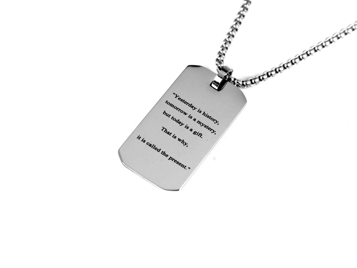 Silver Motivational Quote Necklace