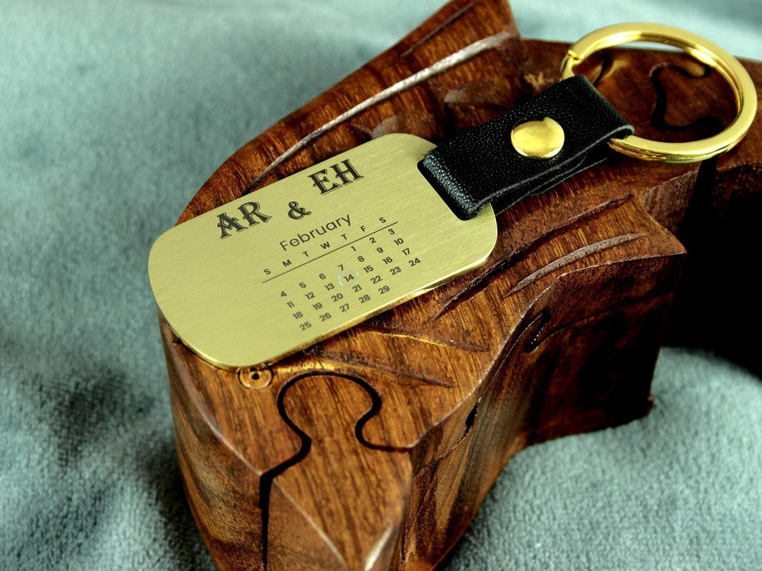 Calendar Gold Dog Tag- Personalised
