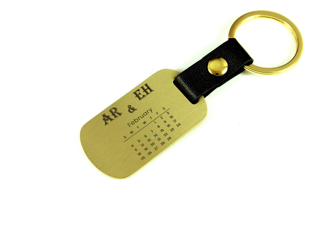 Calendar Gold Dog Tag- Personalised