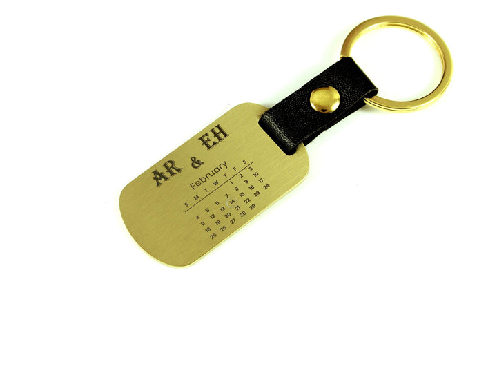 Calendar Gold Dog Tag- Personalised