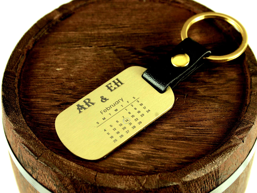 Calendar Gold Dog Tag- Personalised