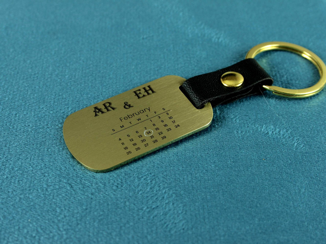 Calendar Gold Dog Tag- Personalised
