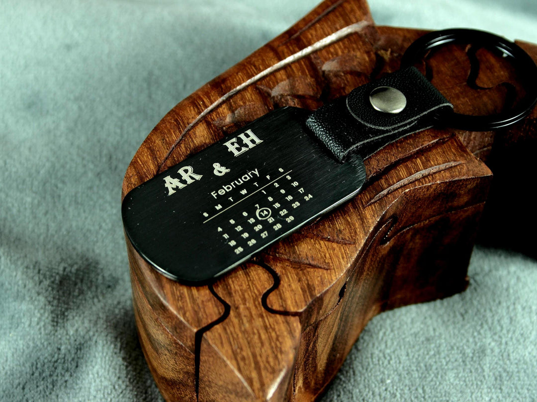 Black Dog Tag Personalised Calendar