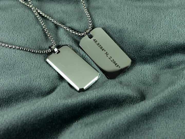 Custom Coordinates Silver Pendant