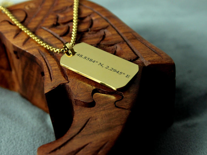 Gold Coordinates Necklace