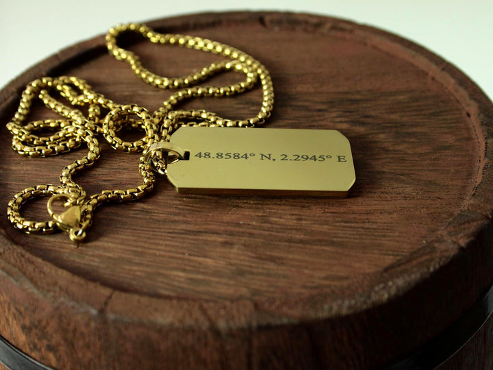 Gold Coordinates Necklace