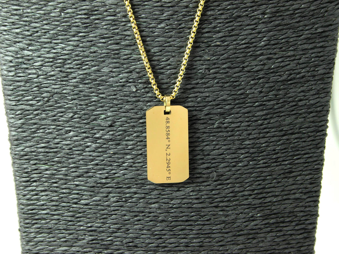 Gold Coordinates Necklace