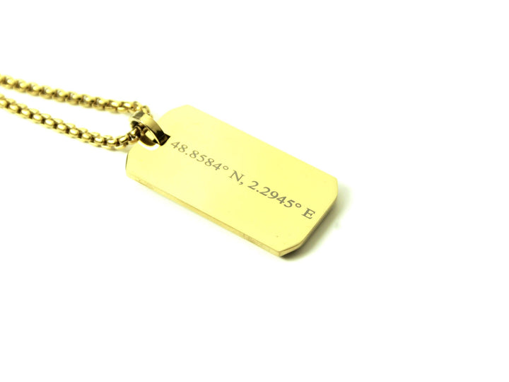 Gold Coordinates Necklace