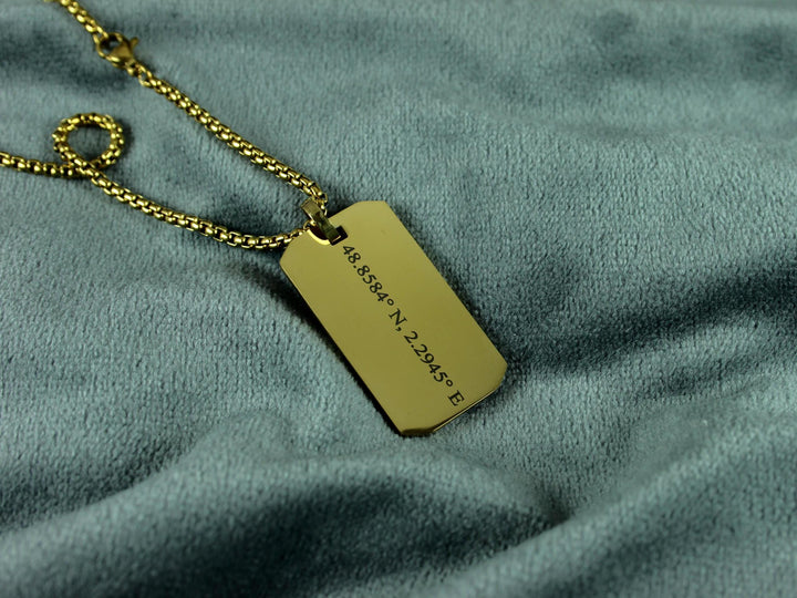 Gold Coordinates Necklace