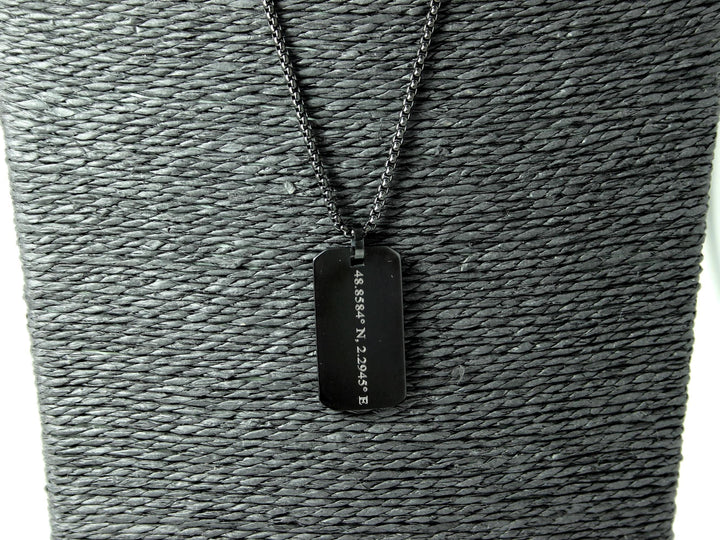 Black Coordinates Necklace