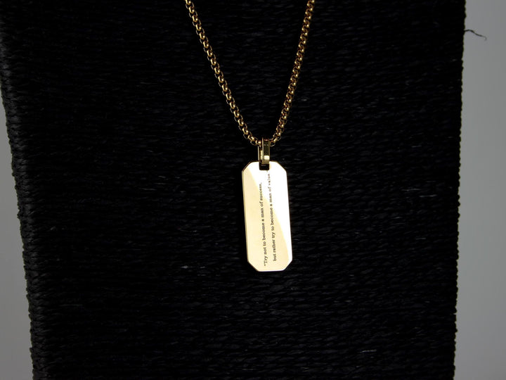 Gold Tyre Tread Necklace, Custom Quote